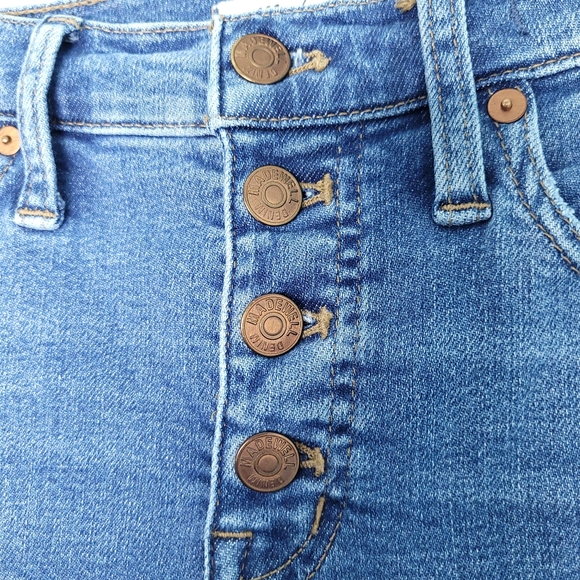 MADEWELL Women's 9" Mid  Rise Skinny Crop Button Fly Jeans Size 25 - Picture 5 of 16